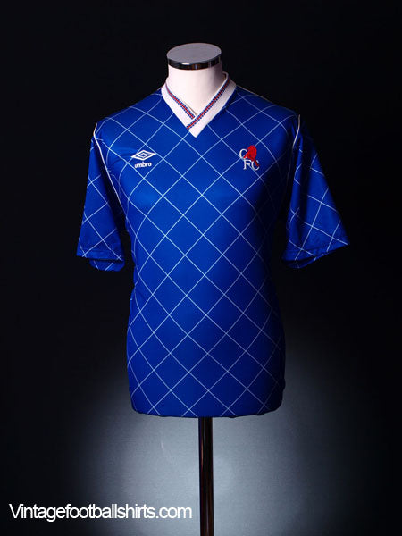 1987-89 Chelsea Home Shirt L Football Shirt
