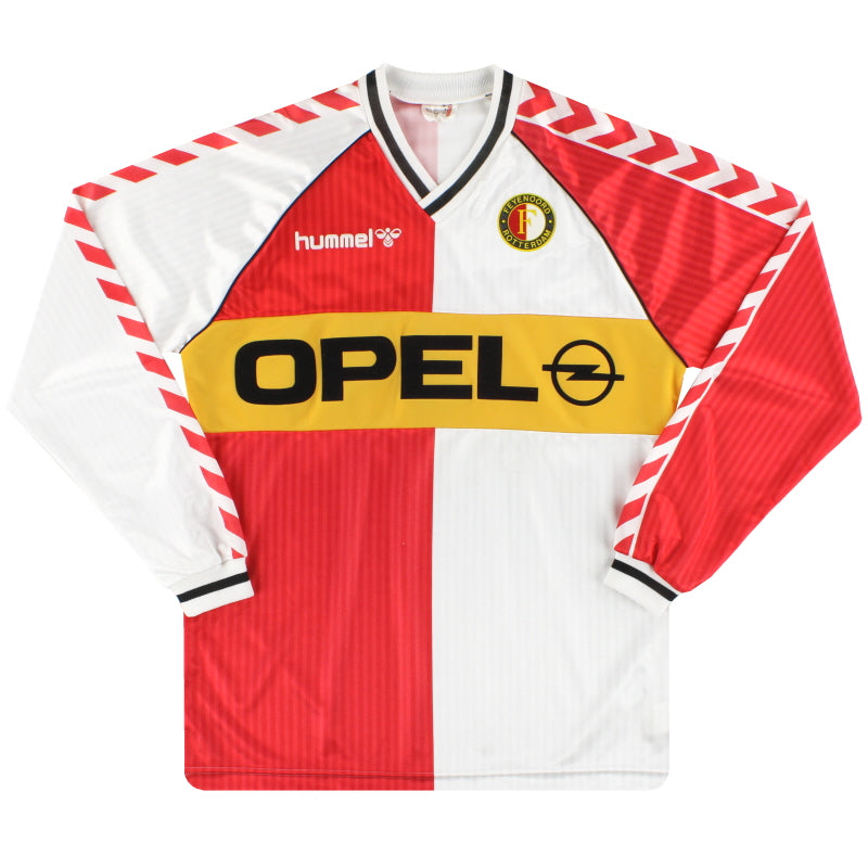 1987-89 Feyenoord Hummel Home Shirt L/S XL Football Shirt