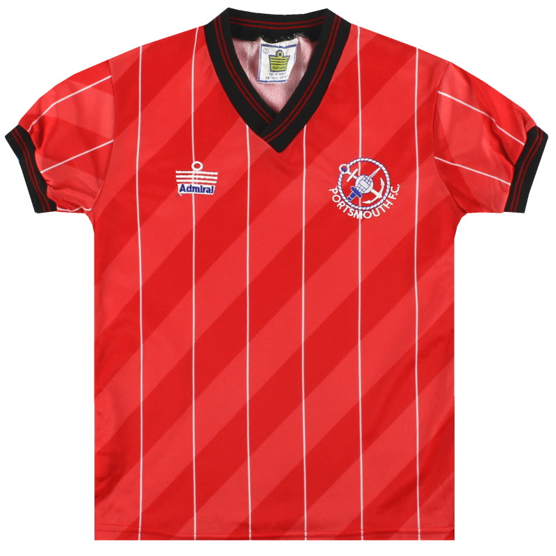1987-89 Portsmouth Admiral Away Shirt *Mint* M.Boys Football Shirt