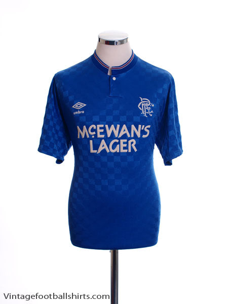 1987-90 Rangers Home Shirt M Football Shirt