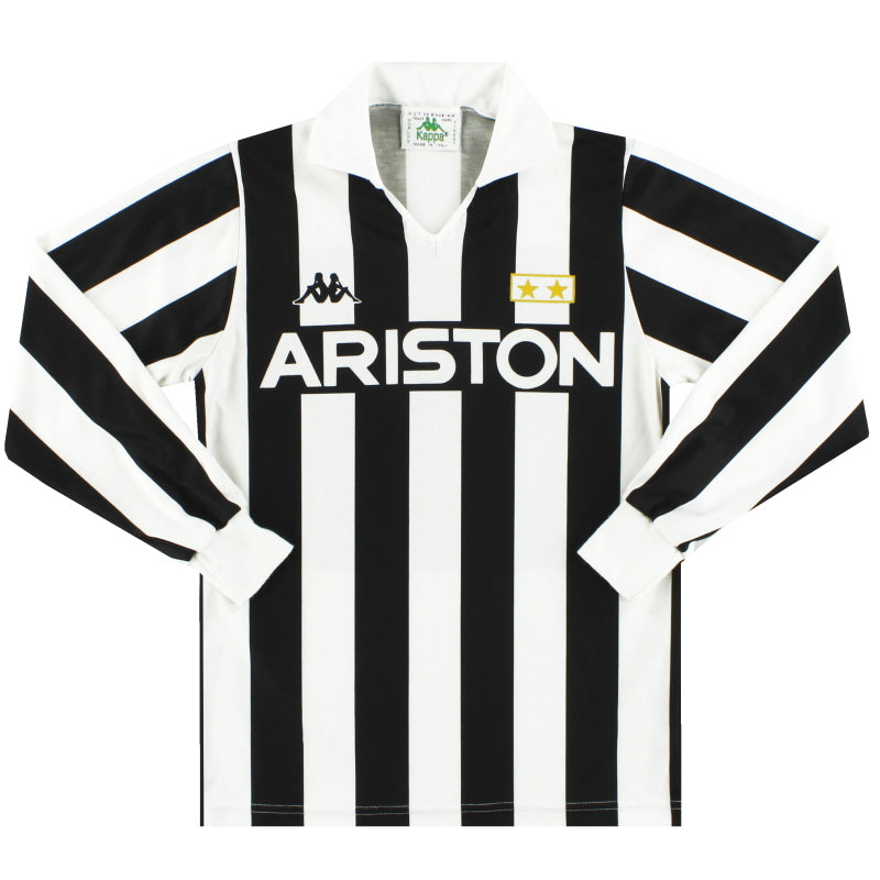 1988-89 Juventus Kappa Home Shirt L/S S.Boys Football Shirt