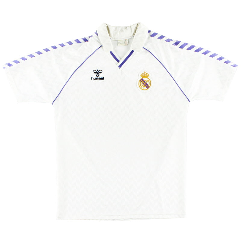 1988-89 Real Madrid Hummel Home Shirt L Football Shirt