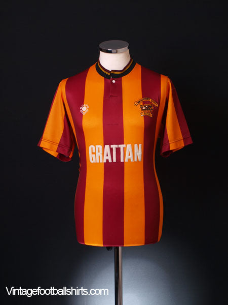 1988-90 Bradford City Home Shirt L Football Shirt