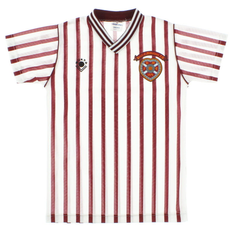 1988-90 Hearts Away Shirt L.Boys Football Shirt