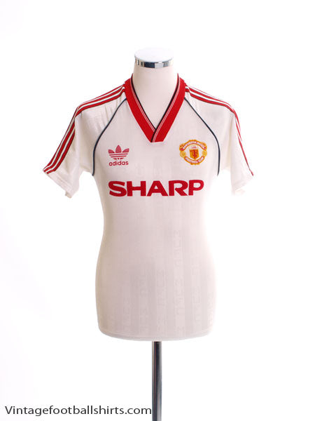 1988-90 Manchester United Away Shirt S Football Shirt