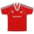 1988-90 Manchester United adidas Home Shirt L.Boys Football Shirt