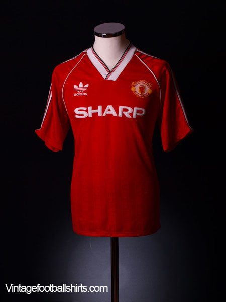 1988-90 Manchester United Home Shirt M Football Shirt