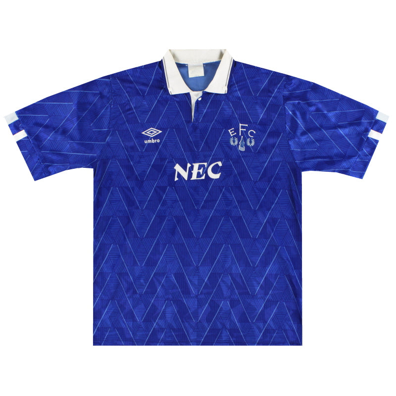 1988-91 Everton Umbro Home Shirt L Football Shirt