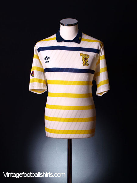 1988-91 Scotland Away Shirt L Football Shirt
