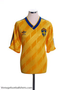 1988-91 Sweden Home Shirt L Football Shirt