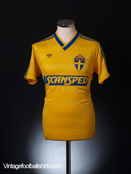 1988-91 Sweden Match Issue Home Shirt #20 L Football Shirt