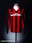 1989-90 AC Milan Home Shirt #7 L/S L Football Shirt