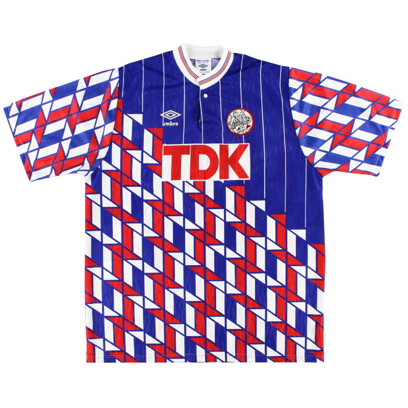 1989-90 Ajax Umbro Away Shirt *Mint* XL Football Shirt