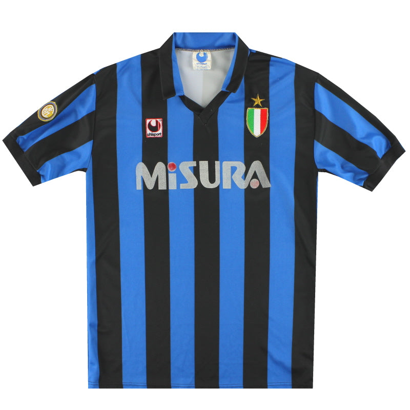 1989-90 Inter Milan uhlsport Home Shirt L Football Shirt