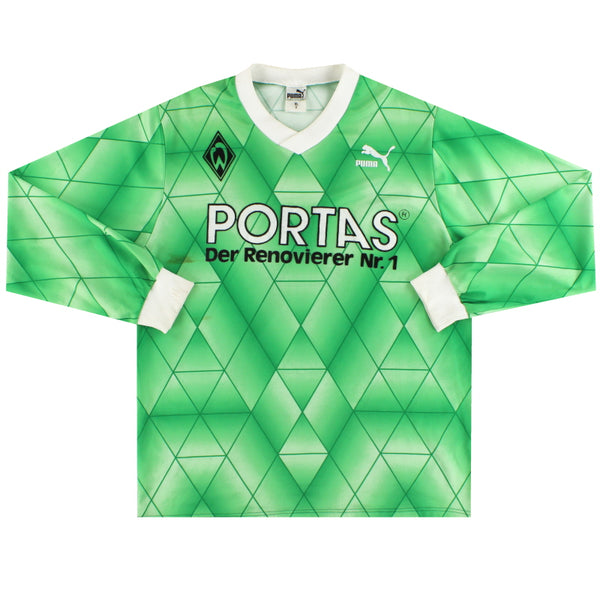 1989-90 Werder Bremen Puma Away Shirt L/S XL | Vintage Football Shirts