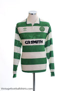 1989-91 Celtic Home Shirt L/S XL Football Shirt