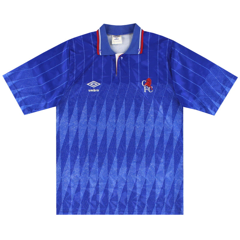 1989-91 Chelsea Umbro Home Shirt L Football Shirt