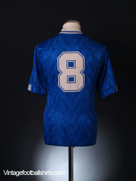 1989-91 Everton Home Shirt #8 L Football Shirt