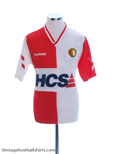 1989-91 Feyenoord Home Shirt L Football Shirt