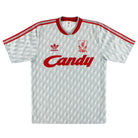 1989-91 Liverpool adidas Away Shirt L Football Shirt