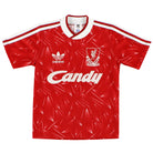 1989-91 Liverpool adidas Home Shirt L.Boys Football Shirt