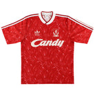 1989-91 Liverpool adidas Home Shirt M Football Shirt
