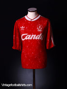 1989-91 Liverpool Home Shirt L Football Shirt