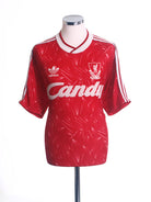 1989-91 Liverpool Home Shirt L Football Shirt