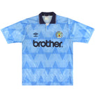1989-91 Manchester City Umbro Home Shirt M Football Shirt
