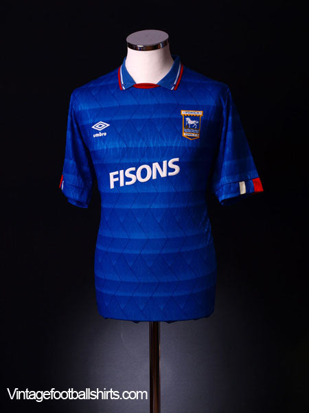 1989-92 Ipswich Home Shirt M Football Shirt