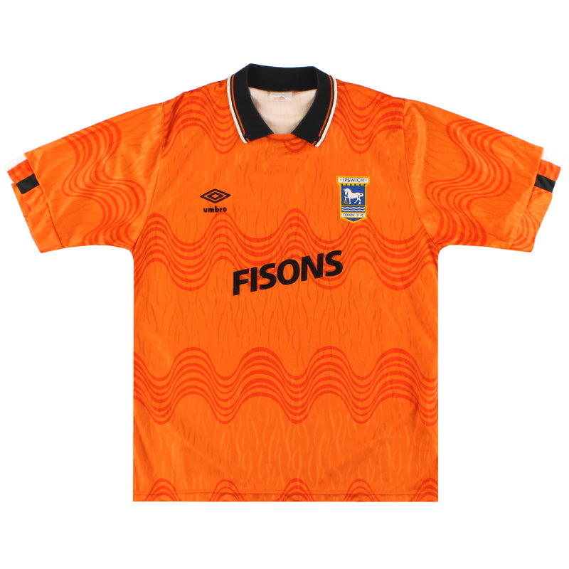 1989-92 Ipswich Umbro Away Shirt M Football Shirt