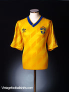 1989-92 Sweden Home Shirt *Mint* M Football Shirt