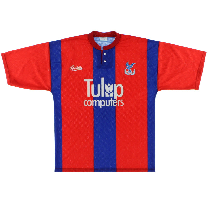 1991-92 Crystal Palace Bukta Home Shirt M Football Shirt