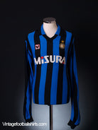 1990-91 Inter Milan Home Shirt L/S L Football Shirt