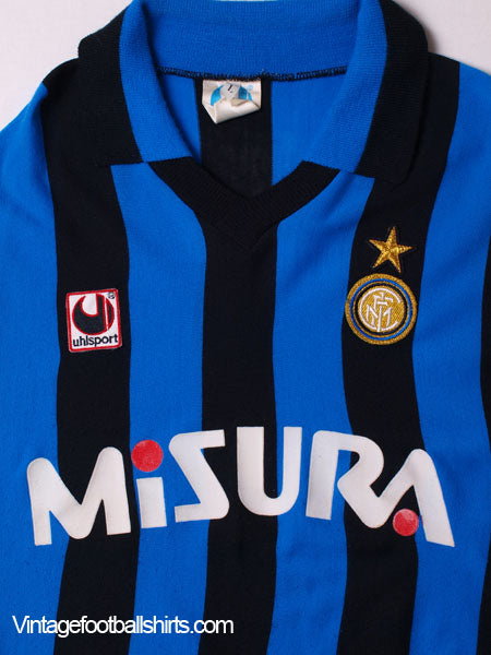 1990-91 Inter Milan Home Shirt L/S L | Vintage Football Shirts