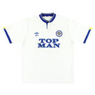 1990-91 Leeds Umbro Home Shirt L Football Shirt