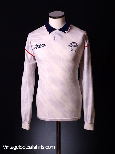1990-91 Leicester City Match Worn Away Shirt #No12 L Football Shirt