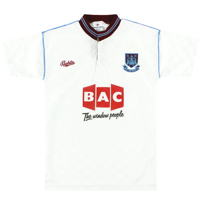 1990-91 West Ham Bukta Away Shirt L.Boys Football Shirt