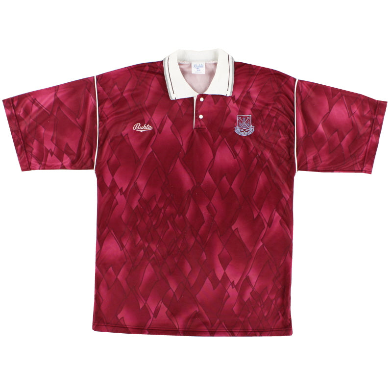 1990-91 West Ham United Bukta Leisure Shirt M Football Shirt