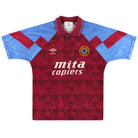 1990-92 Aston Villa Umbro Home Shirt M Football Shirt