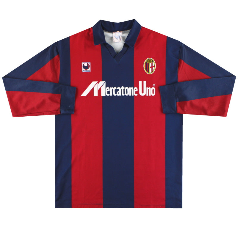 1990-92 Bologna Uhlsport Home Shirt L/S XL Football Shirt