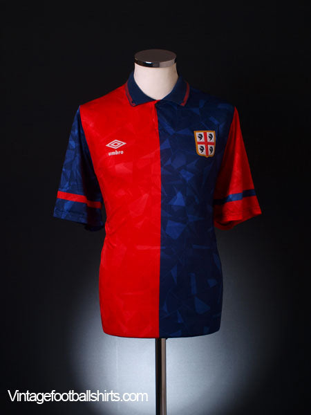 1990-92 Cagliari Home Shirt L Football Shirt