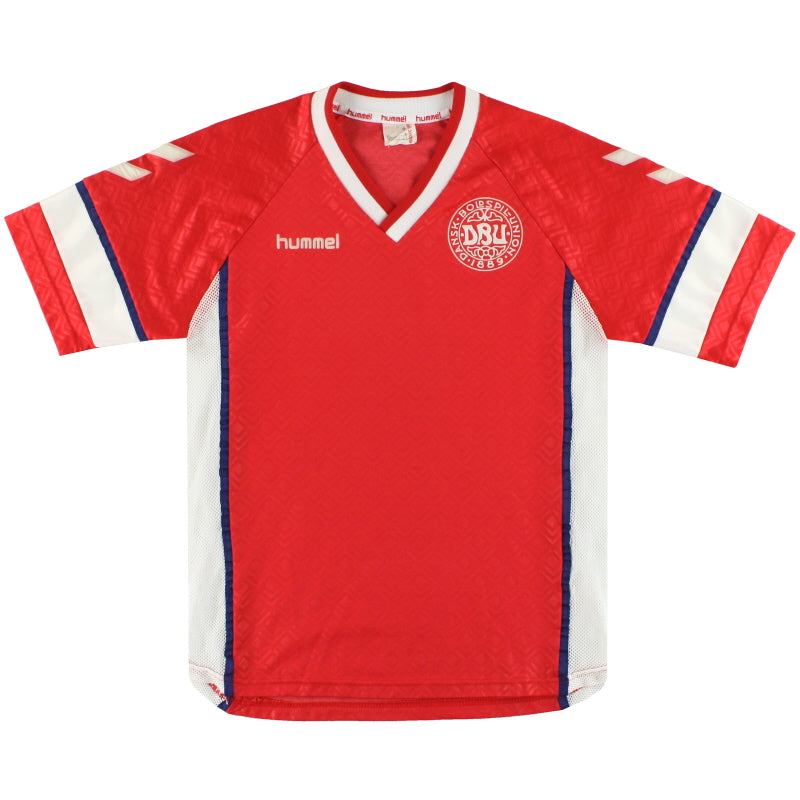 1990-92 Denmark Hummel Home Shirt M | Vintage Football Shirts