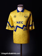 1990-92 Everton Away Shirt L Football Shirt