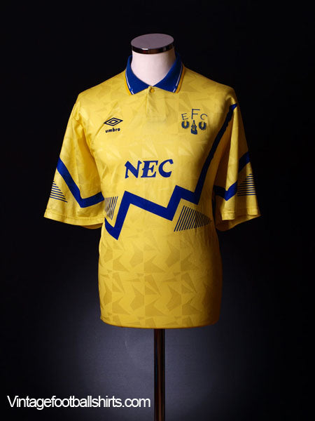1990-92 Everton Away Shirt M Football Shirt