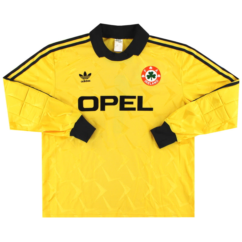 1990-92 Ireland adidas Goalkeeper Shirt #1 XL | Vintage Football