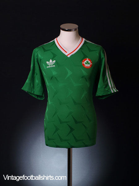 1990-92 Ireland Home Shirt L Football Shirt
