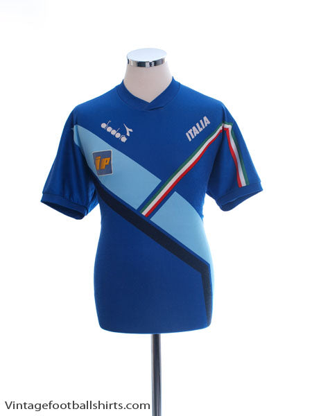 1990-92 Italy Player Issue Diadora Training Shirt #17 L Training Shirt