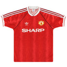 1990-92 Manchester United adidas Home Shirt M Football Shirt