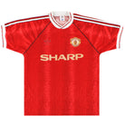 1990-92 Manchester United adidas Home Shirt M Football Shirt
